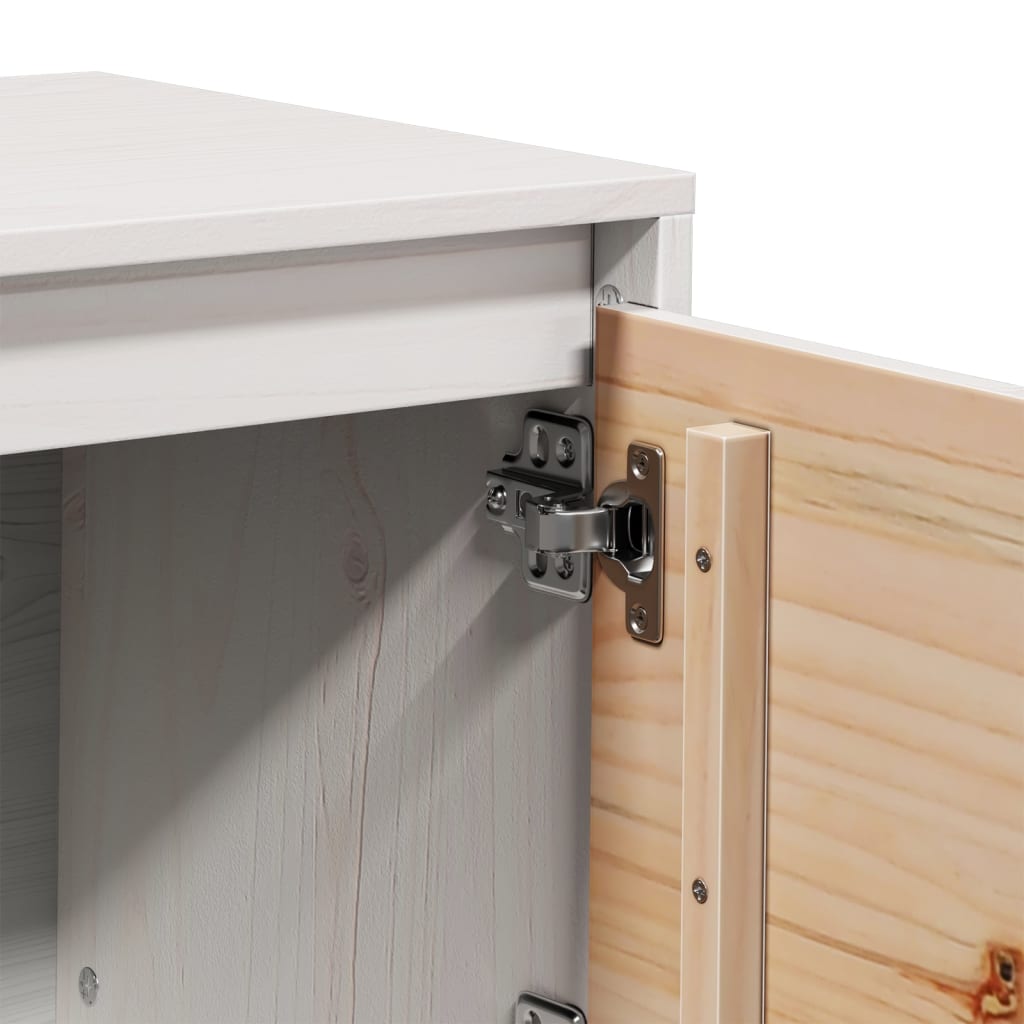 Tv-meubel 156x37x45 cm massief groenenhout wit