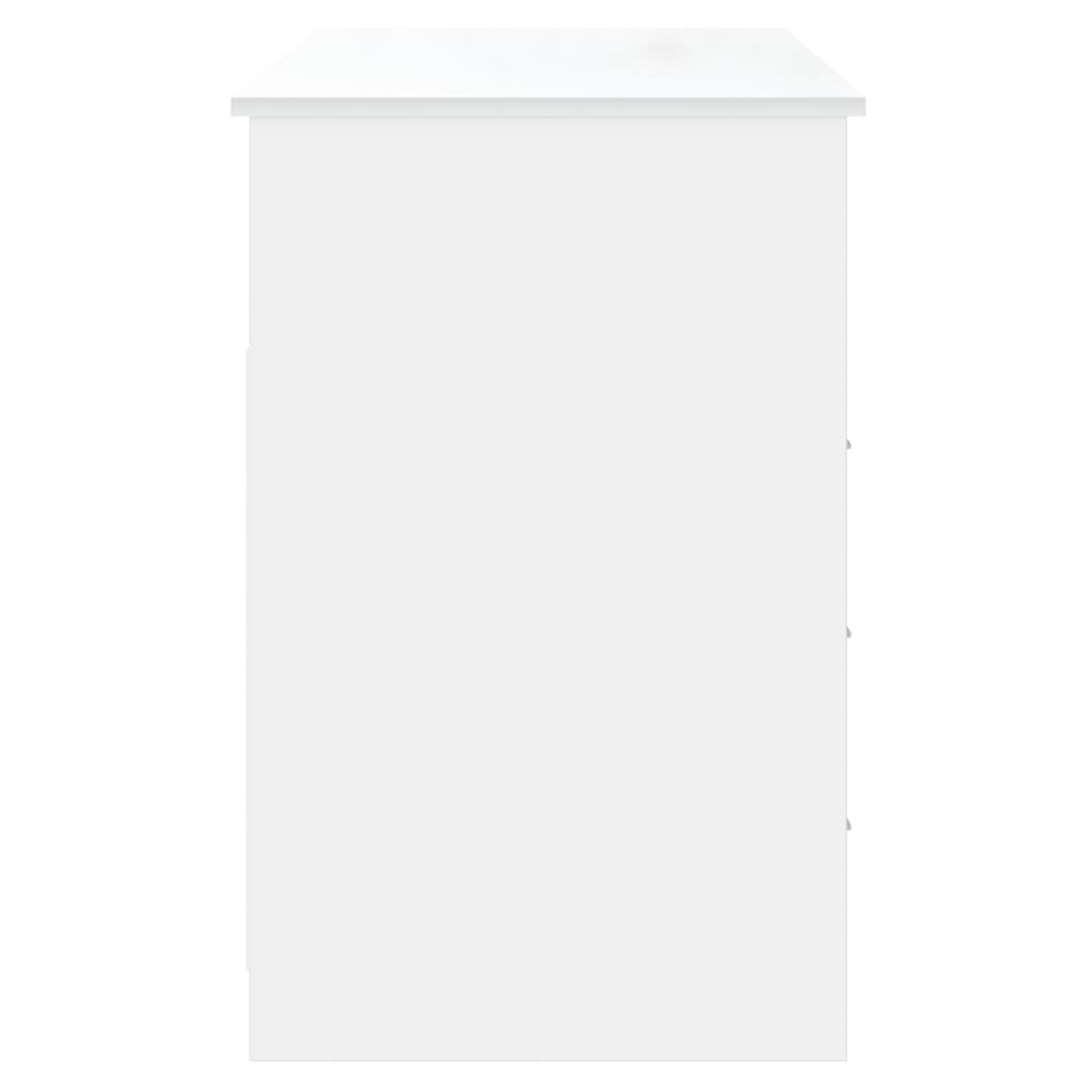 Bureau met lades 102x50x76 cm bewerkt hout wit