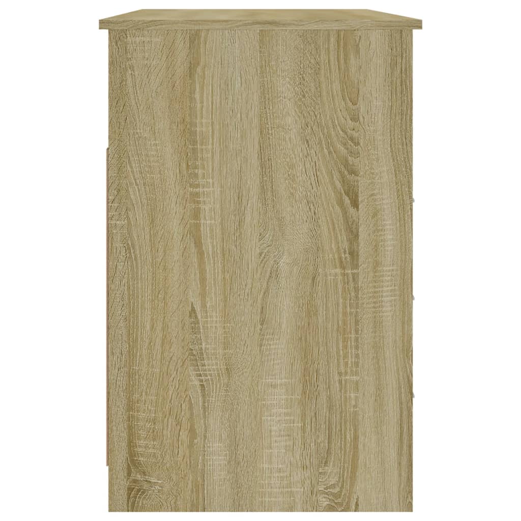 Bureau met lades 102x50x76 cm bewerkt hout sonoma eikenkleurig