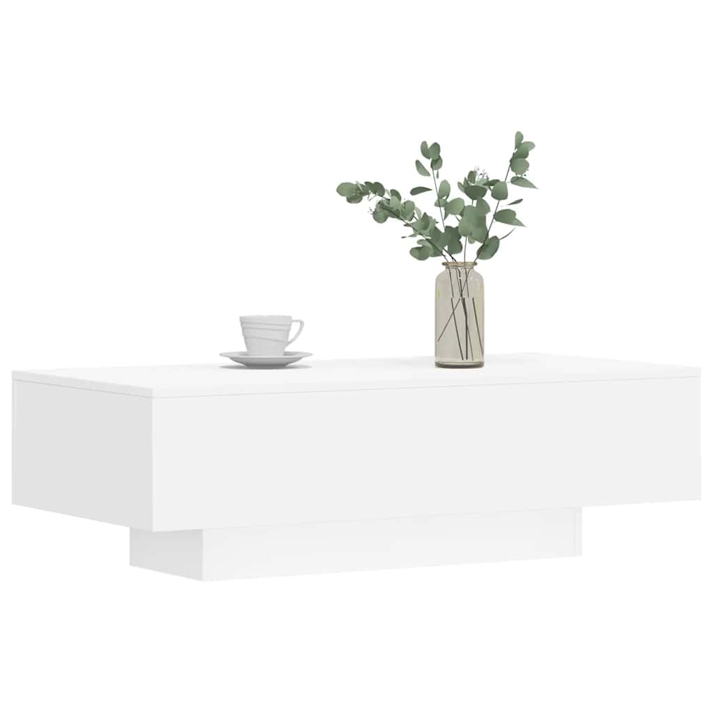 Salontafel 100x49,5x31 cm bewerkt hout wit