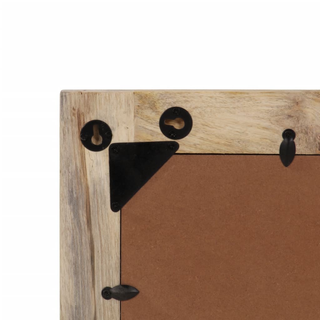 Badkamerspiegel 50x70x2,5 cm massief mangohout en glas