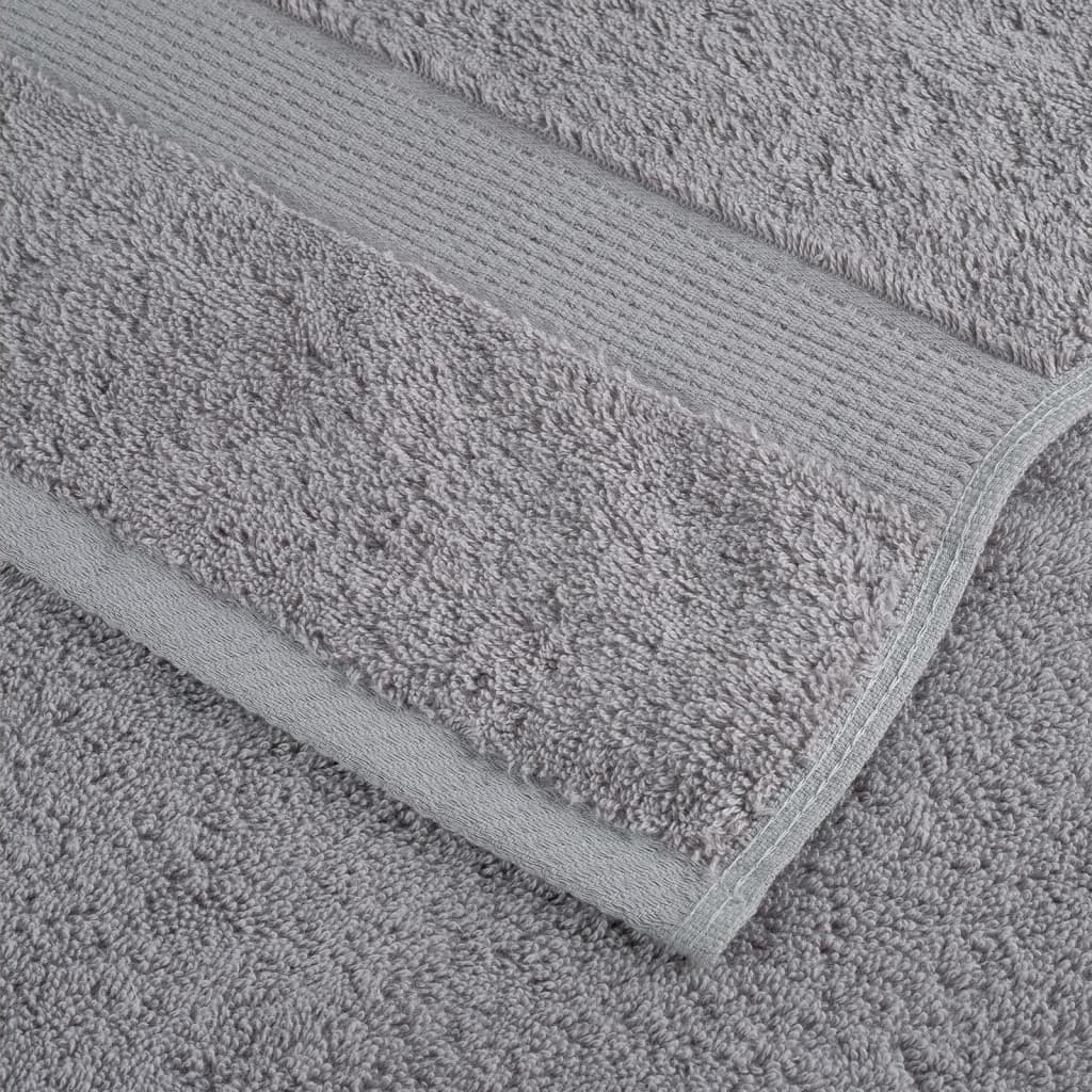 12-delige Handdoekenset SOLUND 600 g/m² grijs