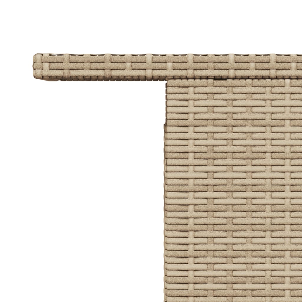 Tuintafel 100x55x73 cm poly rotan en acaciahout beige