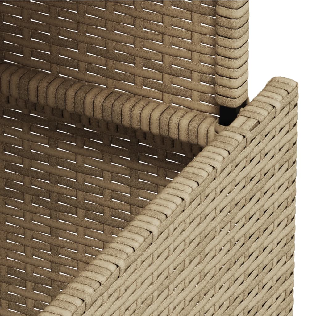 Tuintafel 100x55x73 cm poly rotan en acaciahout beige