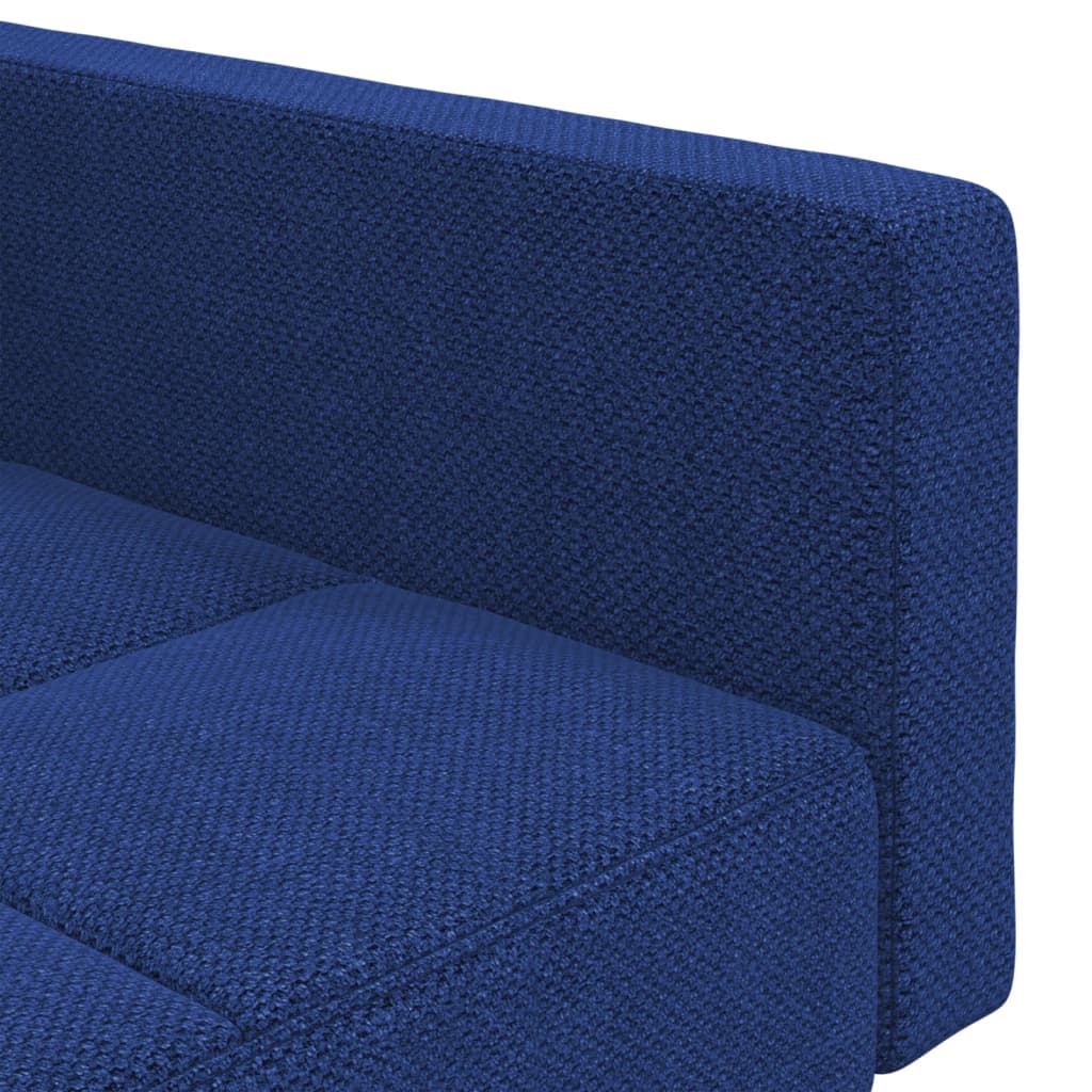 Slaapbank 2-zits met 2 kussens stof blauw