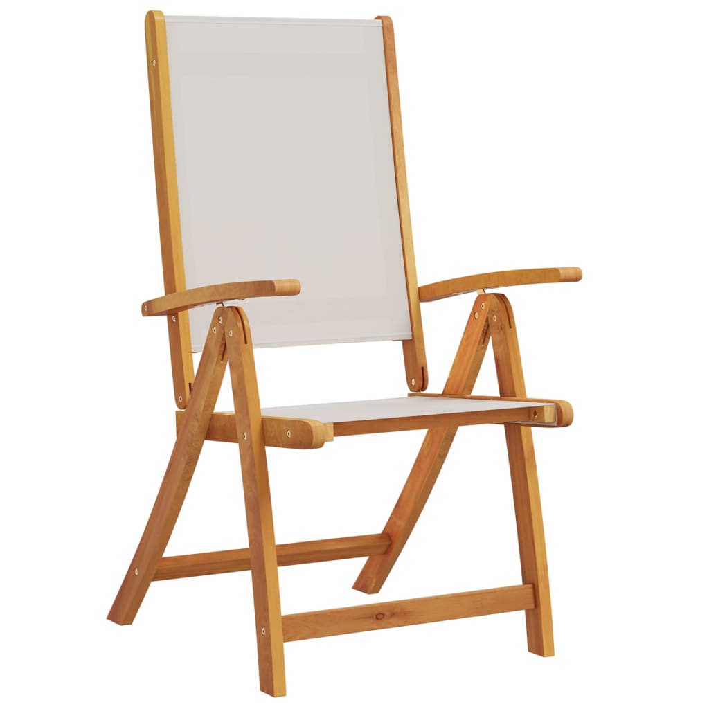 Tuinstoelen inklapbaar 6 st massief acaciahout en textiel