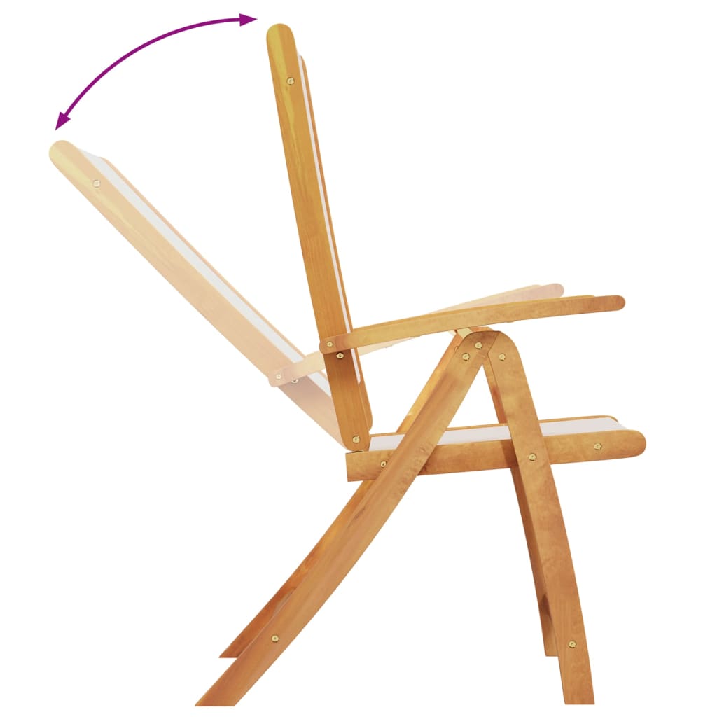 Tuinstoelen inklapbaar 6 st massief acaciahout en textiel