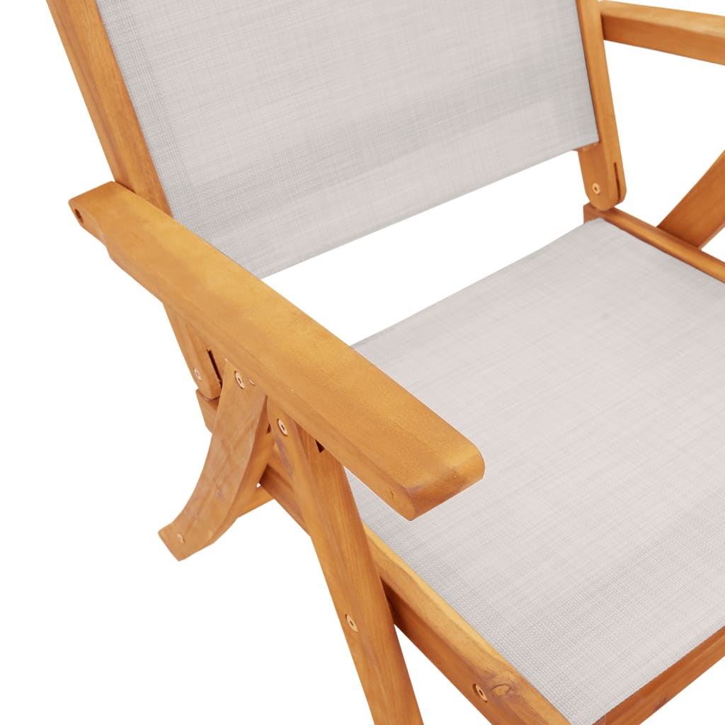 Tuinstoelen inklapbaar 6 st massief acaciahout en textiel