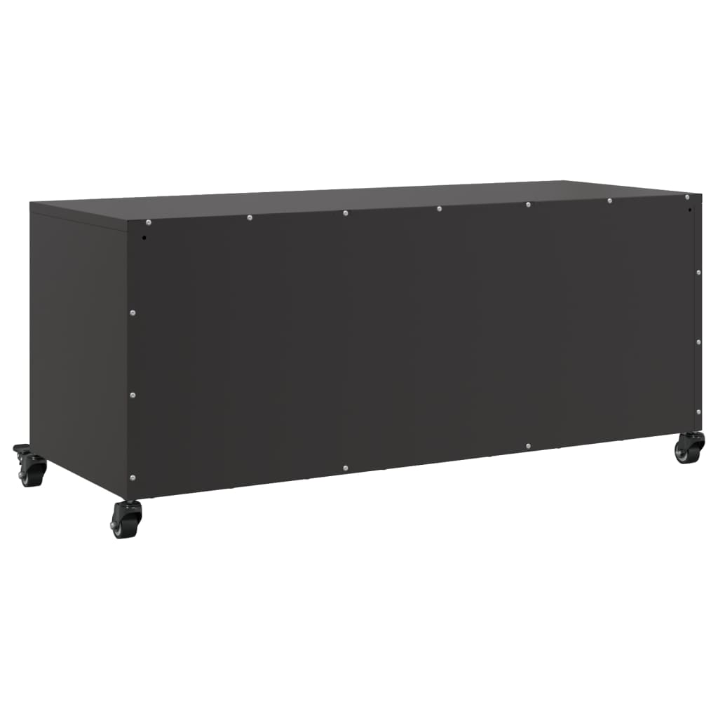 Tv-meubel 100,5x39x43,5 cm staal zwart