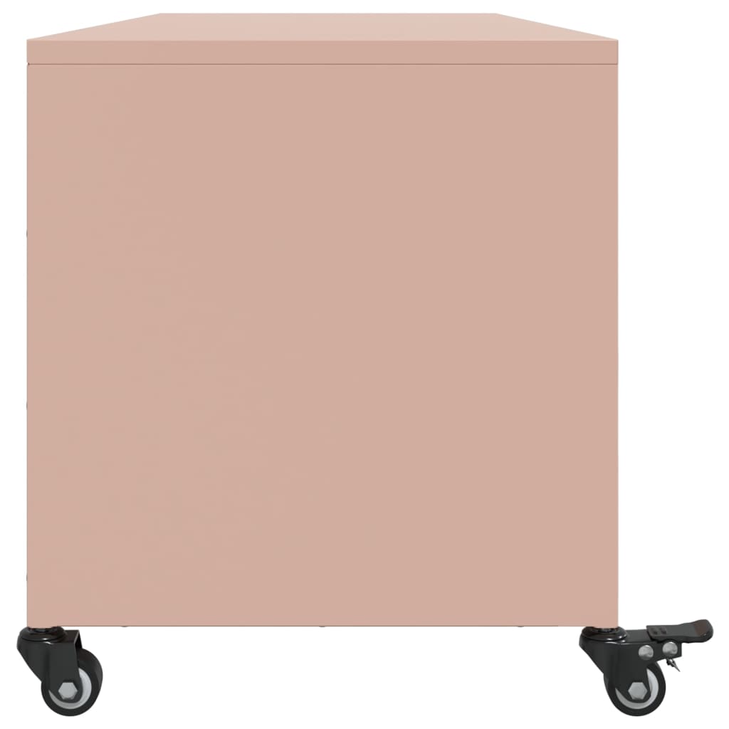 Tv-meubel 100,5x39x43,5 cm staal roze