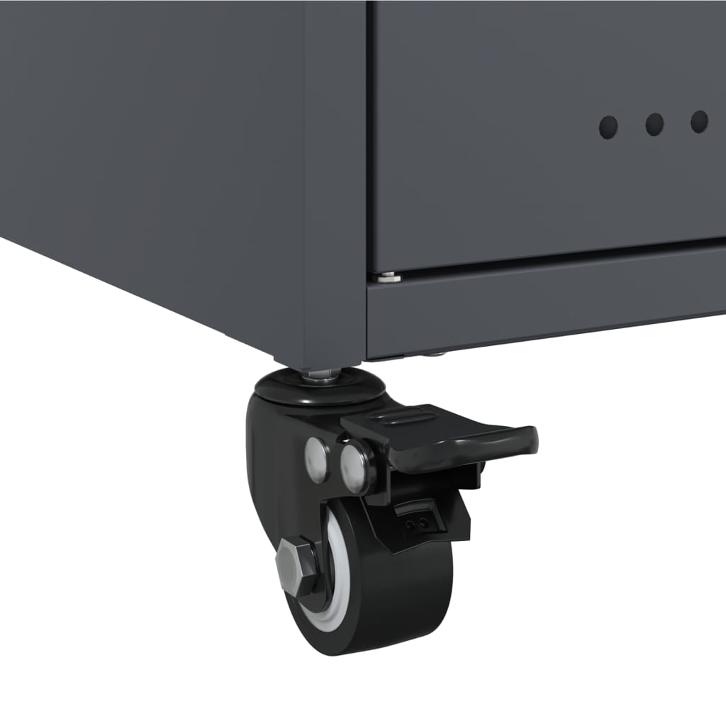 Tv-meubel 100,5x39x43,5 cm staal antraciet