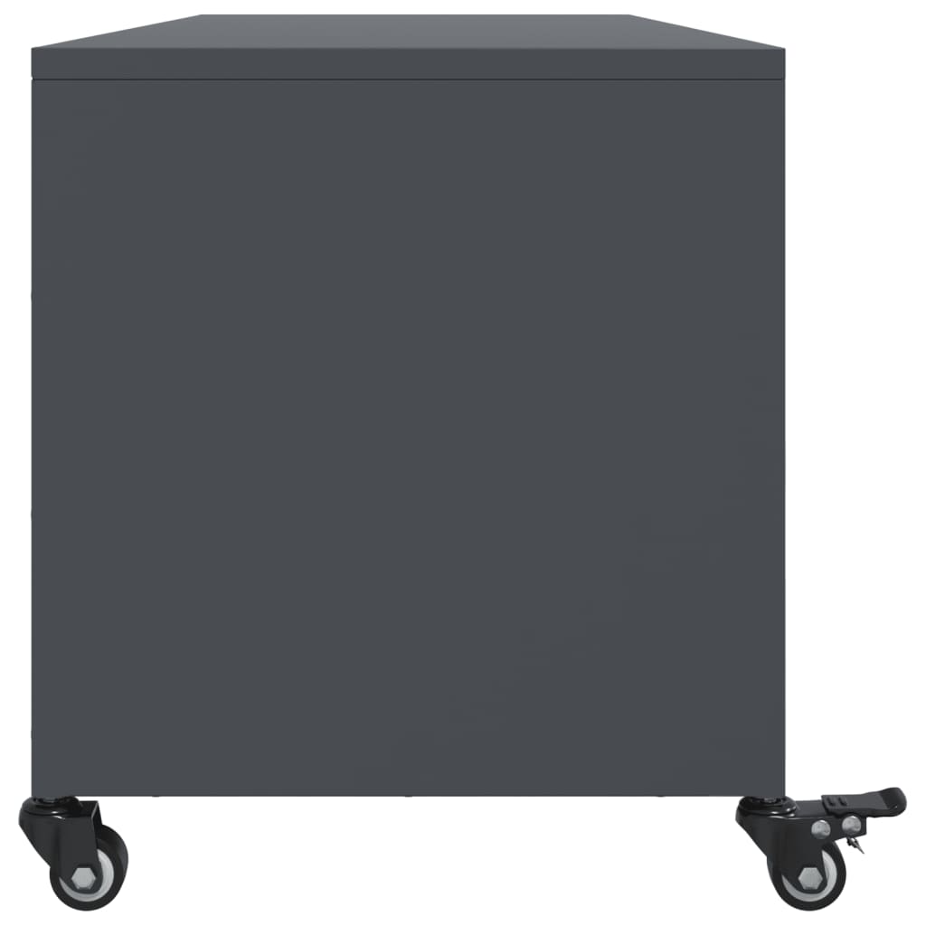Tv-meubel 100,5x39x43,5 cm staal antraciet