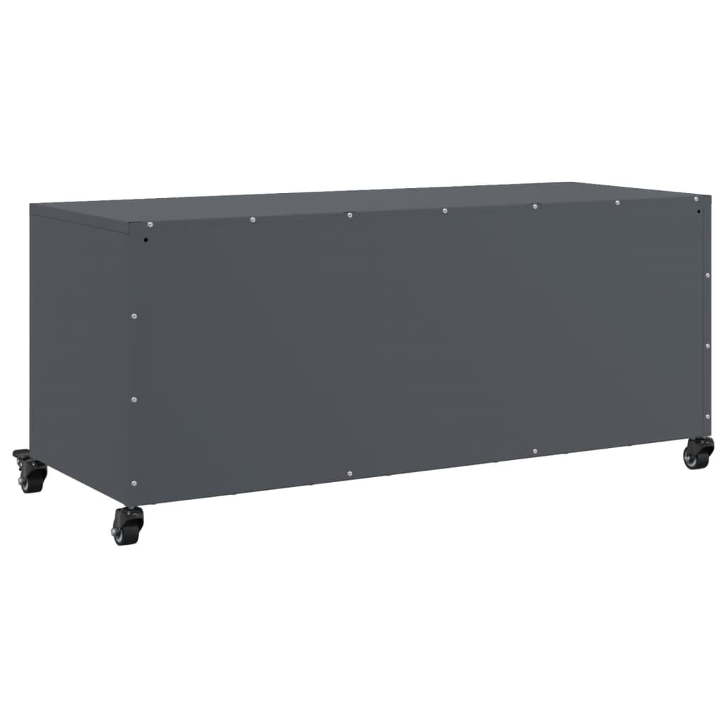 Tv-meubel 100,5x39x43,5 cm staal antraciet