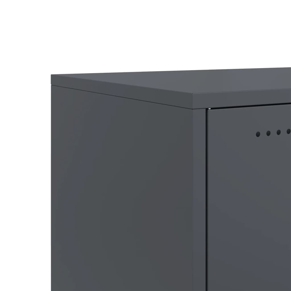 Tv-meubel 100,5x39x43,5 cm staal antraciet