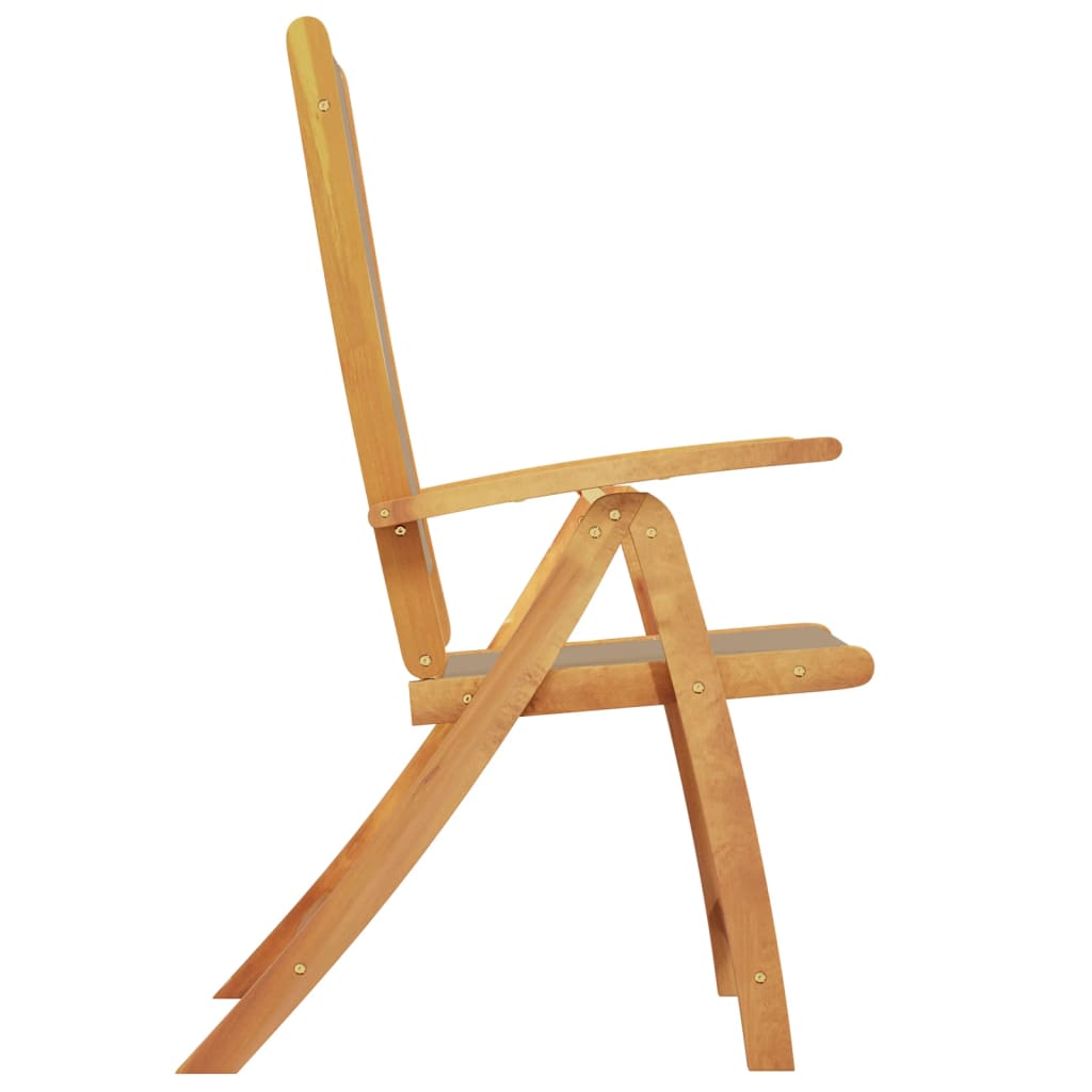 Tuinstoelen inklapbaar 2 st massief acaciahout en textiel