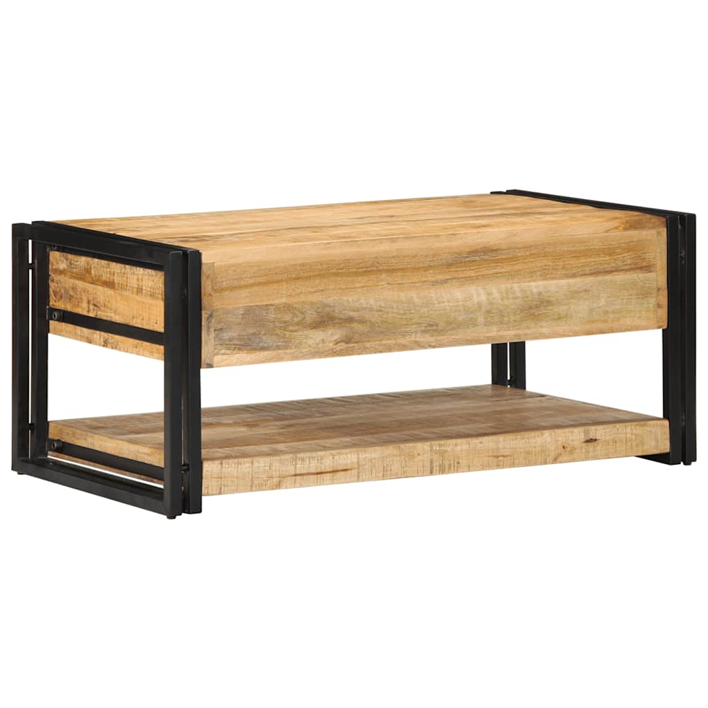 Salontafel 90x50x38 cm massief ruw mangohout
