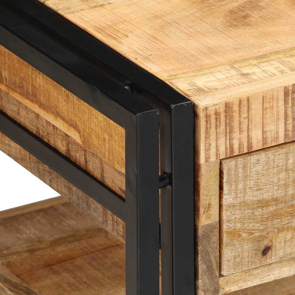 Salontafel 90x50x38 cm massief ruw mangohout
