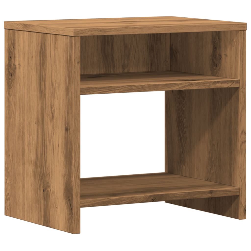 Nachtkastjes 2 st 40x30x40 cm bewerkt hout artisanaal eiken