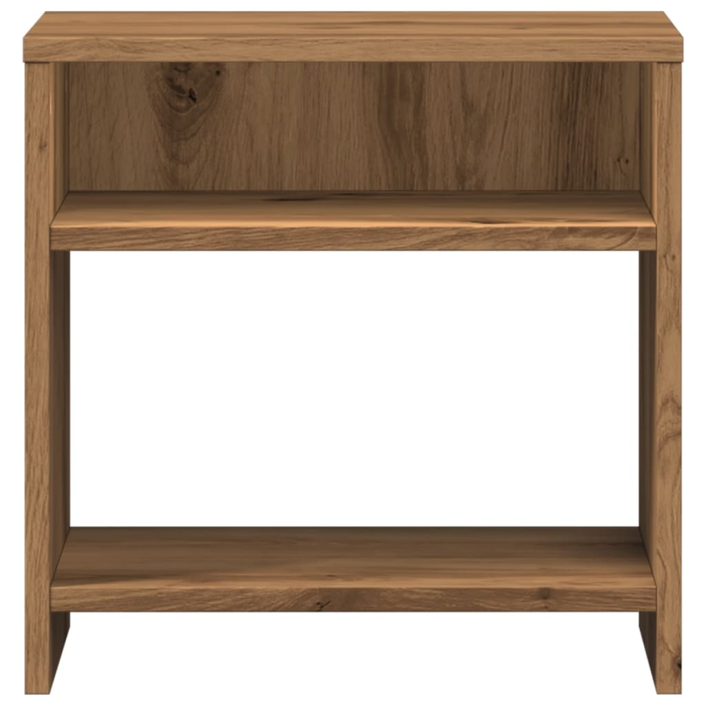Nachtkastjes 2 st 40x30x40 cm bewerkt hout artisanaal eiken