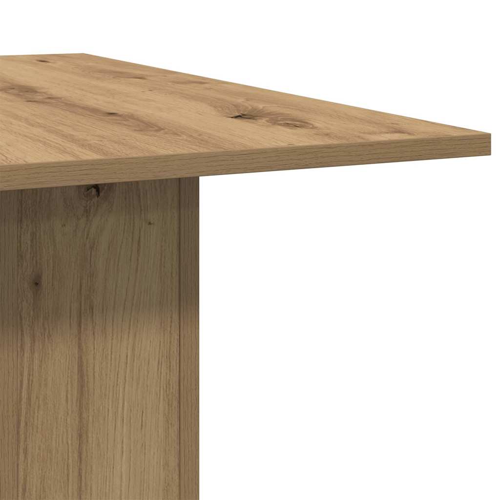 Eettafel 180x90x76 cm bewerkt hout ambachtelijk eikenkleur