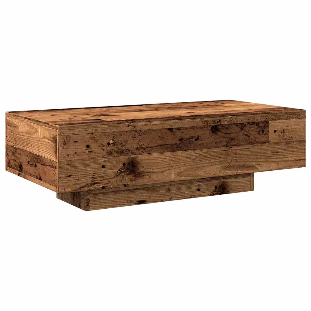 Salontafel 100x49,5x31 cm bewerkt hout oud houtkleurig