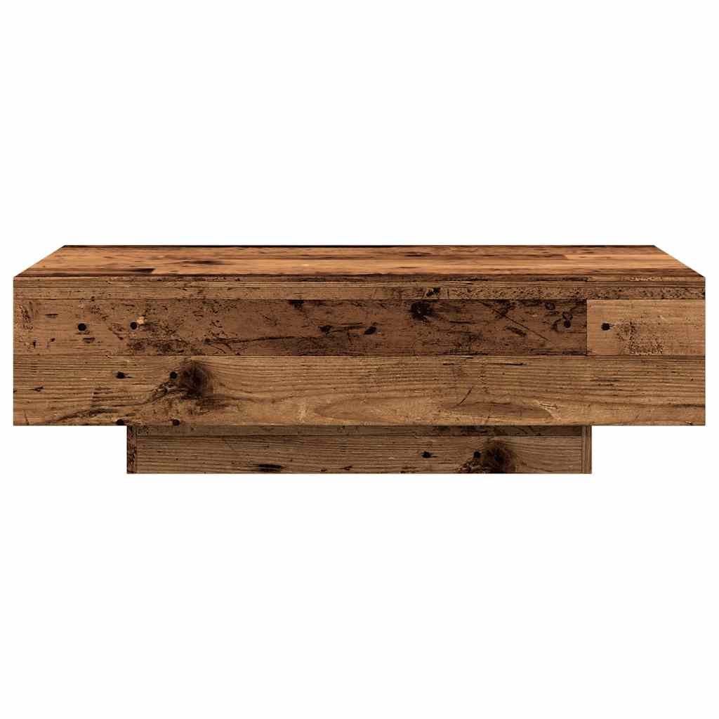 Salontafel 100x49,5x31 cm bewerkt hout oud houtkleurig