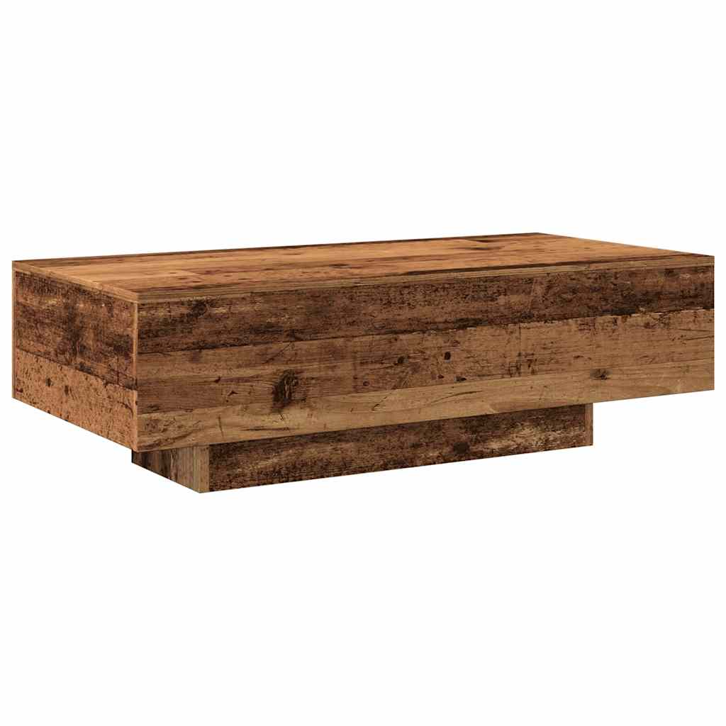 Salontafel 100x49,5x31 cm bewerkt hout oud houtkleurig