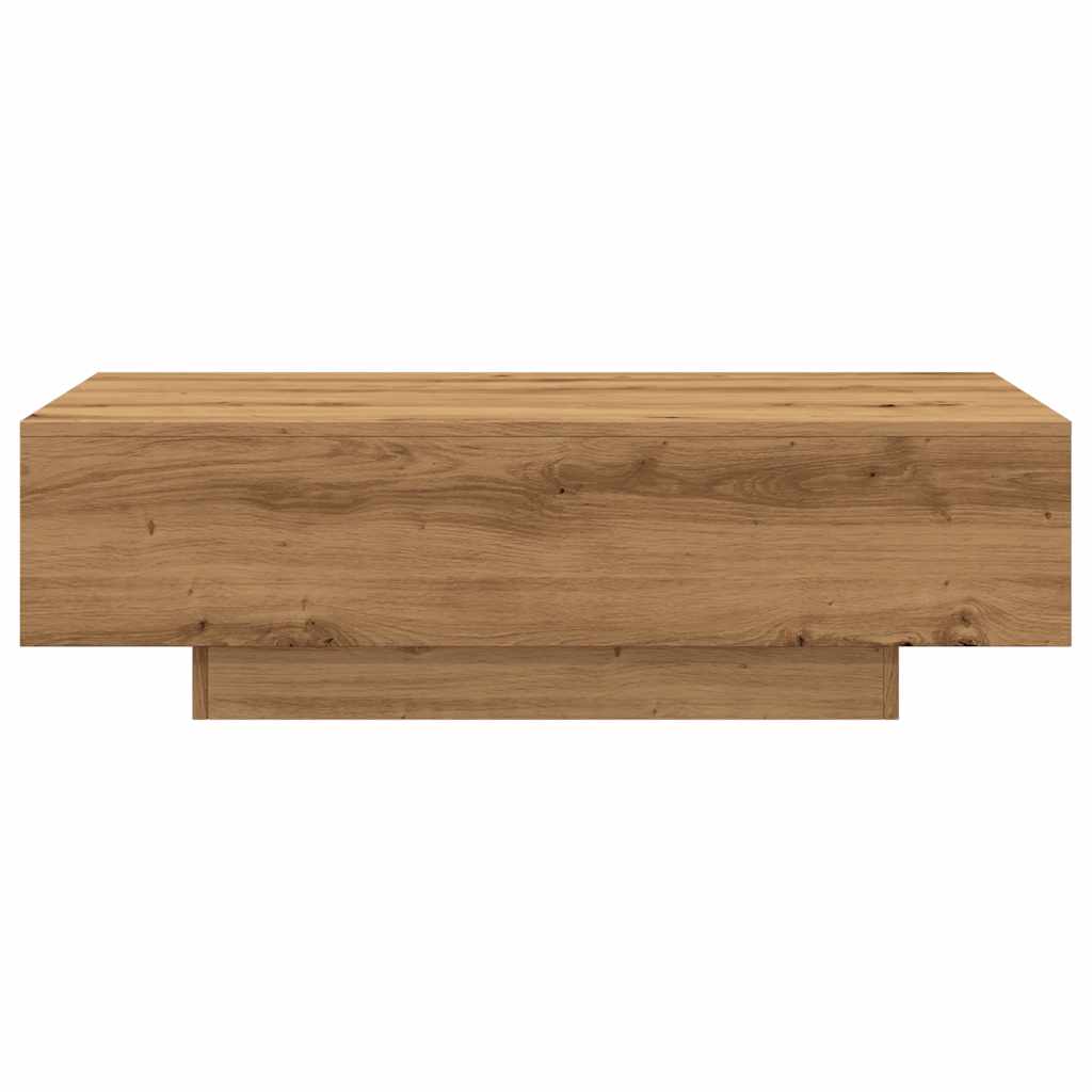 Salontafel 100x49,5x31 cm bewerkt hout artisanaal eikenkleur