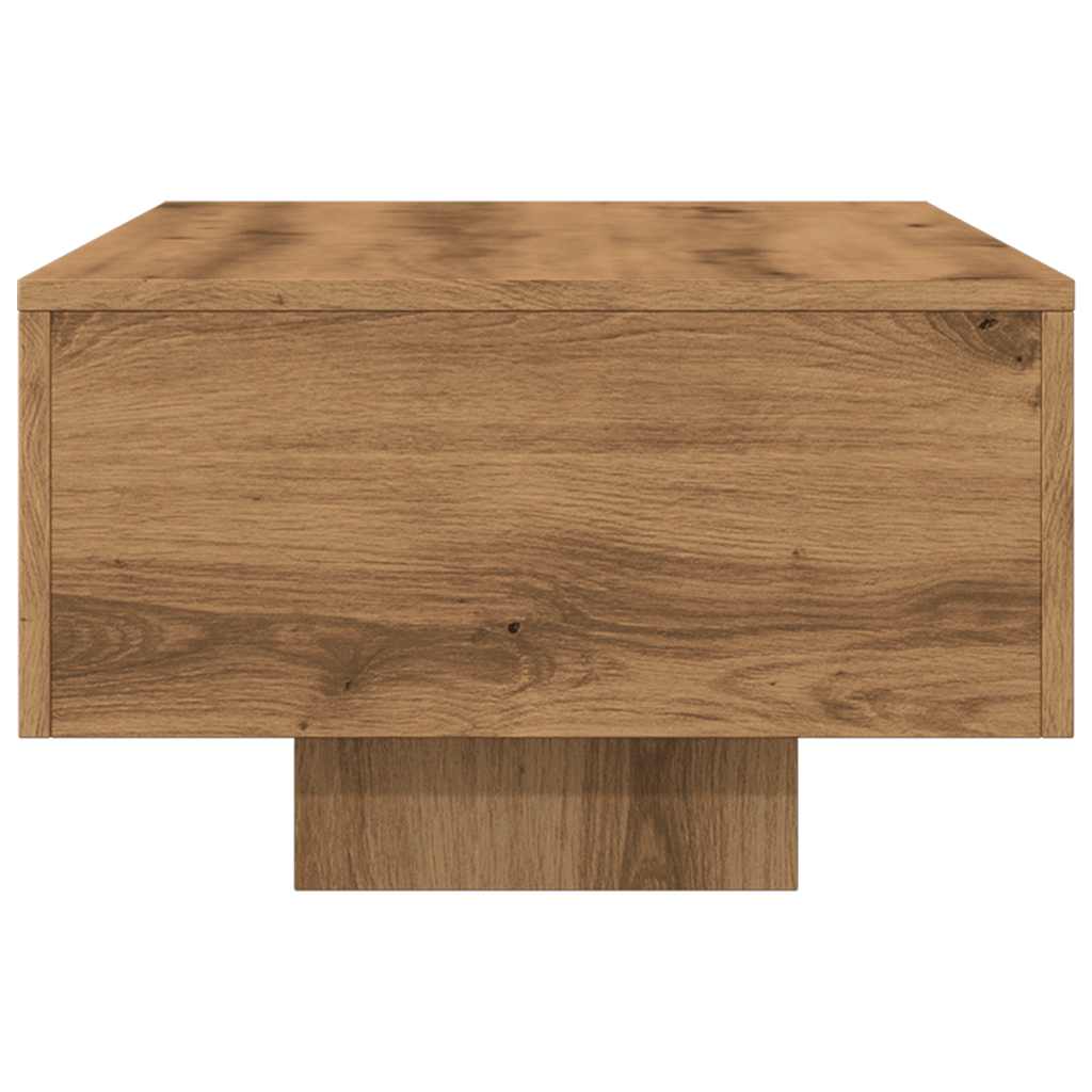 Salontafel 100x49,5x31 cm bewerkt hout artisanaal eikenkleur
