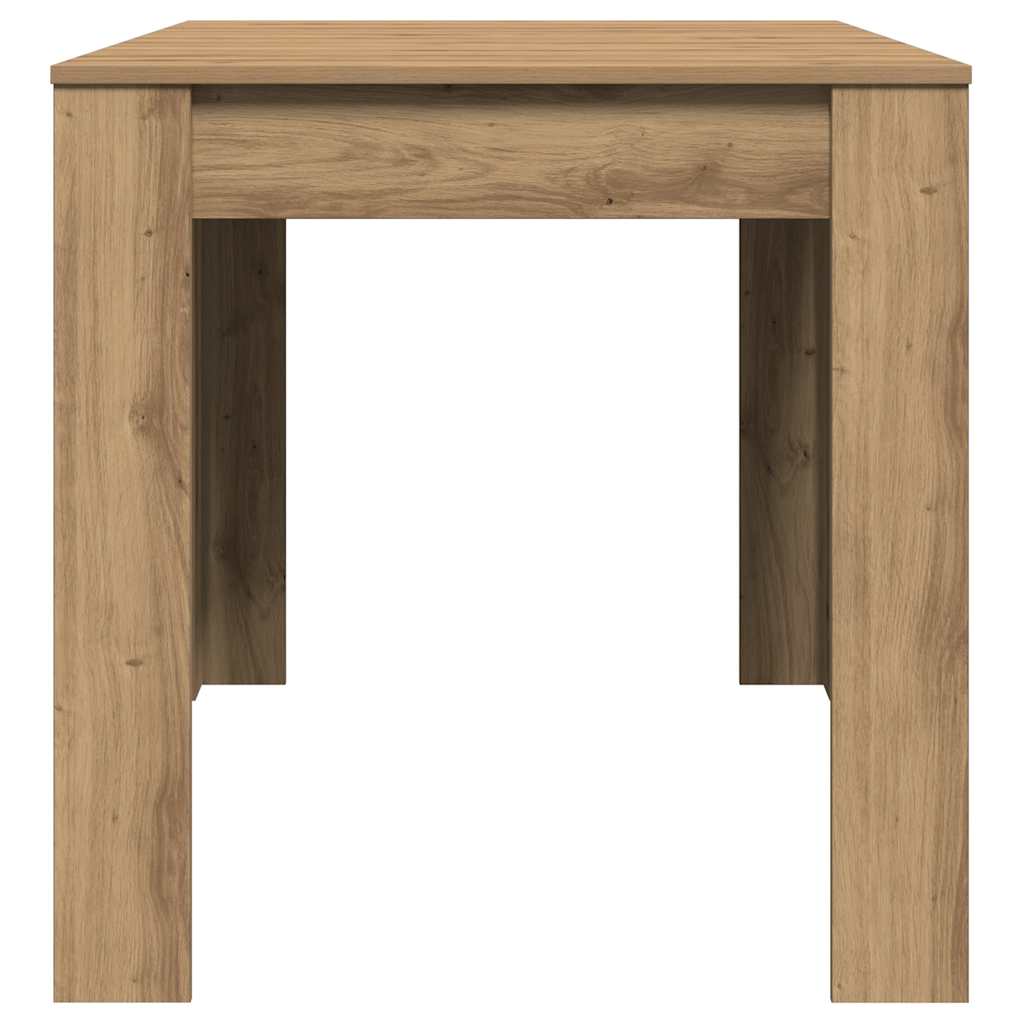 Eettafel 140x74,5x76 cm bewerkt hout artisanaal eikenkleurig