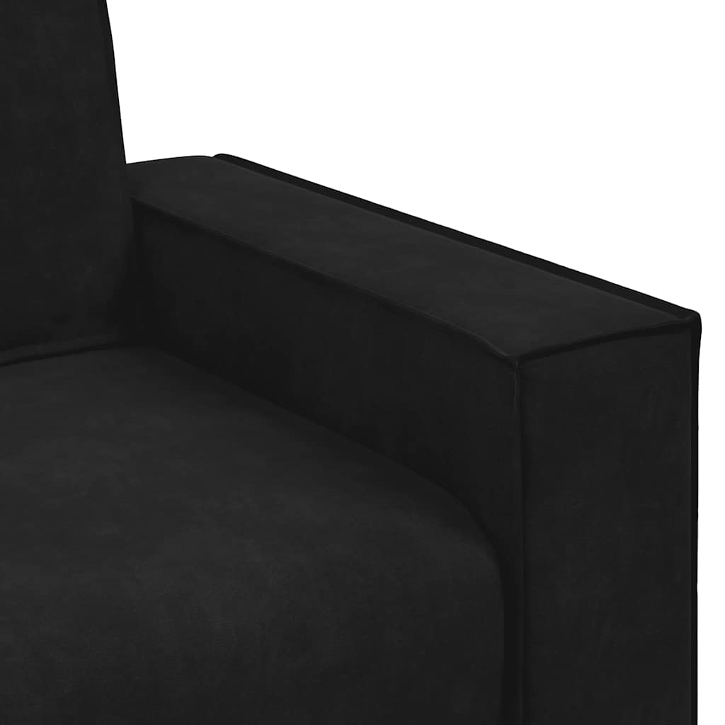 Driezitsbank 180 cm fluweel zwart
