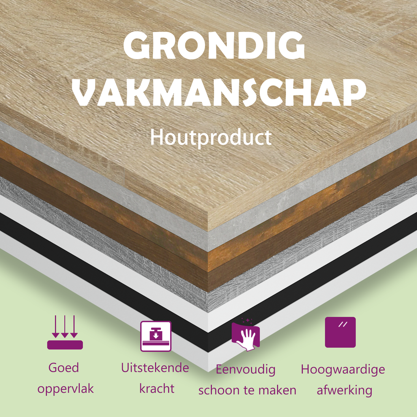 Hoekbureau 145x100x76 cm bewerkt hout wit
