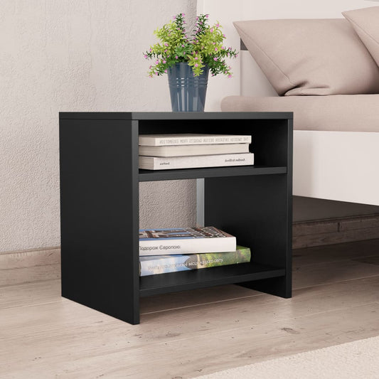 Nachtkastjes 2 st 40x30x40 cm bewerkt hout zwart