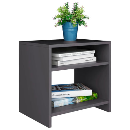 Nachtkastjes 2 st 40x30x40 cm bewerkt hout grijs