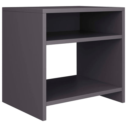 Nachtkastjes 2 st 40x30x40 cm bewerkt hout grijs