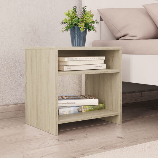Nachtkastjes 2 st 40x30x40 cm bewerkt hout sonoma eikenkleurig