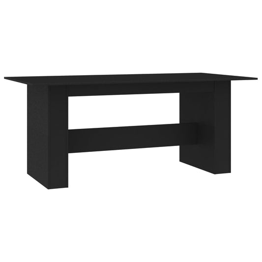 Eettafel 180x90x76 cm spaanplaat zwart