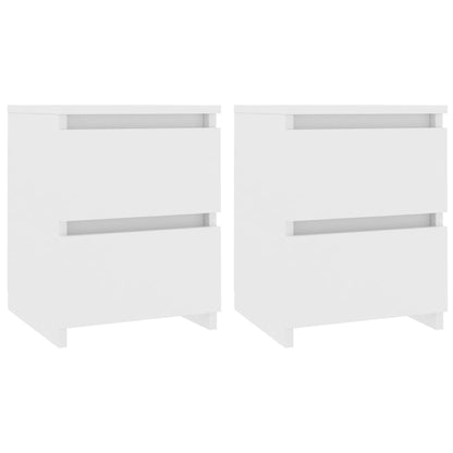 Nachtkastjes 2 st 30x30x40 cm bewerkt hout wit