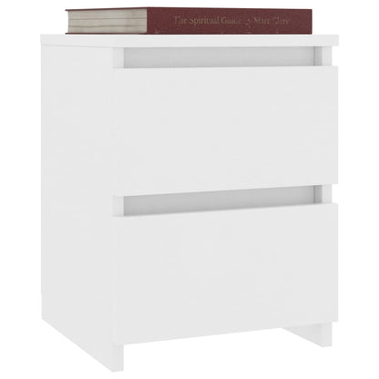Nachtkastjes 2 st 30x30x40 cm bewerkt hout wit
