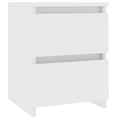 Nachtkastjes 2 st 30x30x40 cm bewerkt hout wit