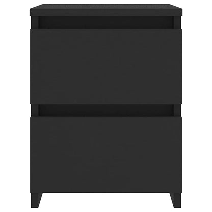 Nachtkastjes 2 st 30x30x40 cm bewerkt hout zwart