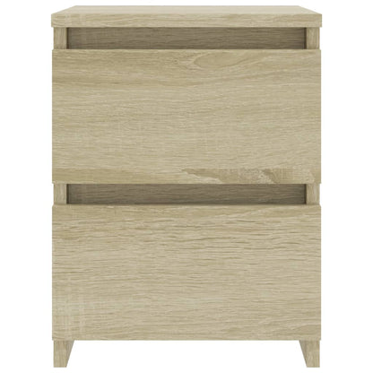 Nachtkastjes 2 st 30x30x40 cm bewerkt hout sonoma eikenkleurig