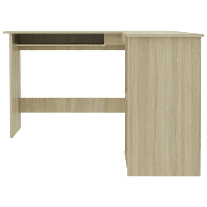Hoekbureau L-vormig 120x140x75cm bewerkt hout sonoma eikenkleur