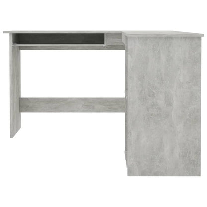 Hoekbureau L-vormig 120x140x75 cm bewerkt hout betongrijs