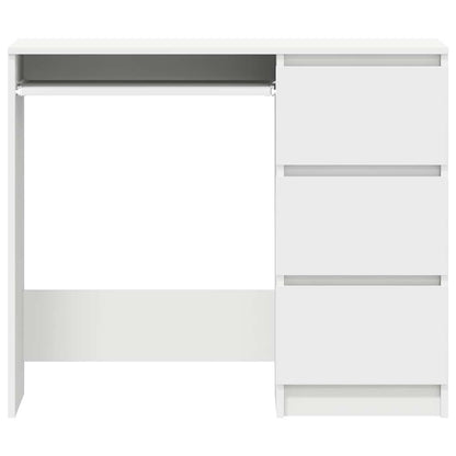 Bureau 90x45x76 cm bewerkt hout wit