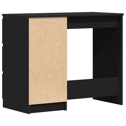 Bureau 90x45x76 cm bewerkt hout zwart