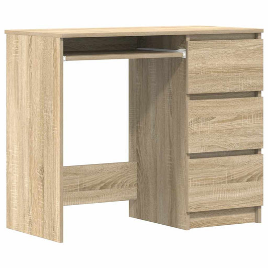 Bureau 90x45x76 cm bewerkt hout sonoma eikenkleurig