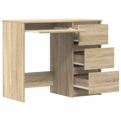 Bureau 90x45x76 cm bewerkt hout sonoma eikenkleurig