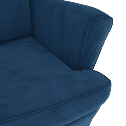 Fluweel blauwe stoel