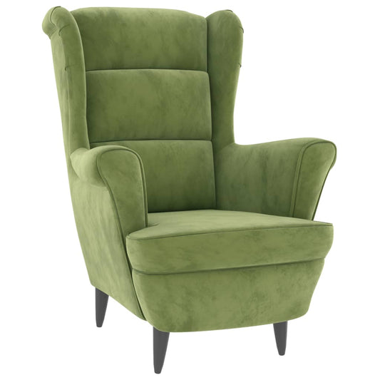 Fluweel lichtgroene fauteuil